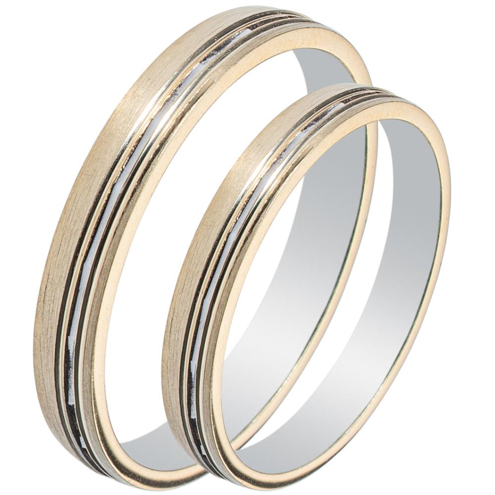 MASCHIO FEMMINA Sottile Collection Wedding Rings White and Yellow Gold SL43