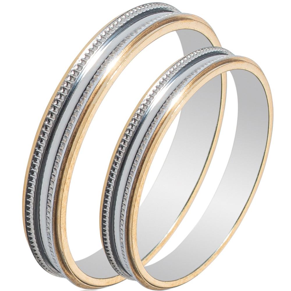 MASCHIO FEMMINA Sottile Collection Wedding Rings White and Yellow Gold SL62