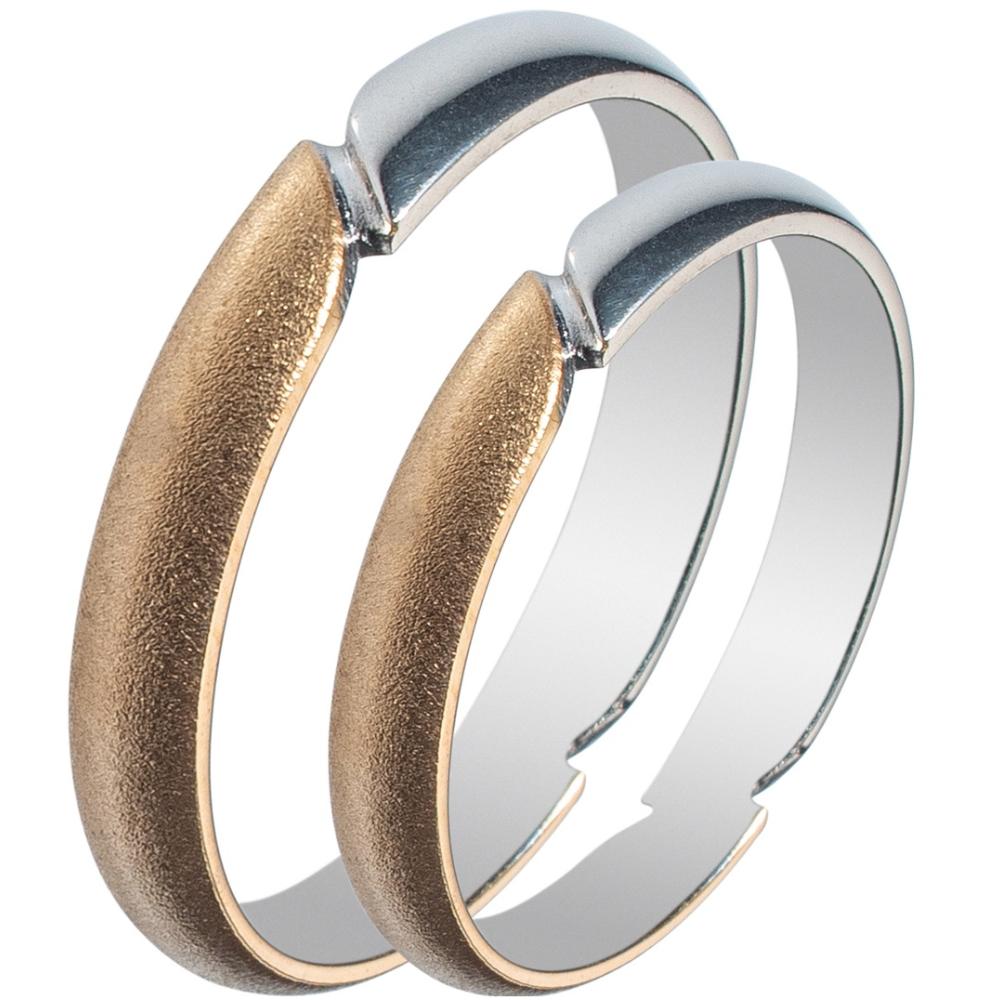 MASCHIO FEMMINA Sottile Collection Wedding Rings White and Yellow Gold SL73