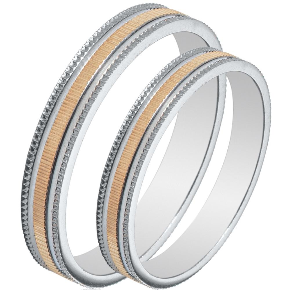 MASCHIO FEMMINA Sottile Collection Wedding Rings White and Yellow Gold SL88