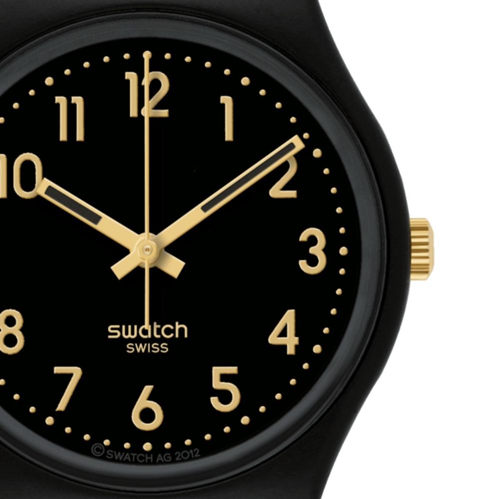 SWATCH Originals Golden Tac 34mm Black Black Biosourced Strap SO28B113