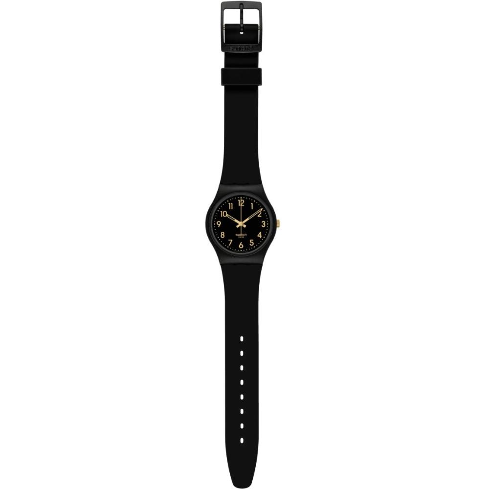 SWATCH Originals Golden Tac 34mm Black Black Biosourced Strap SO28B113