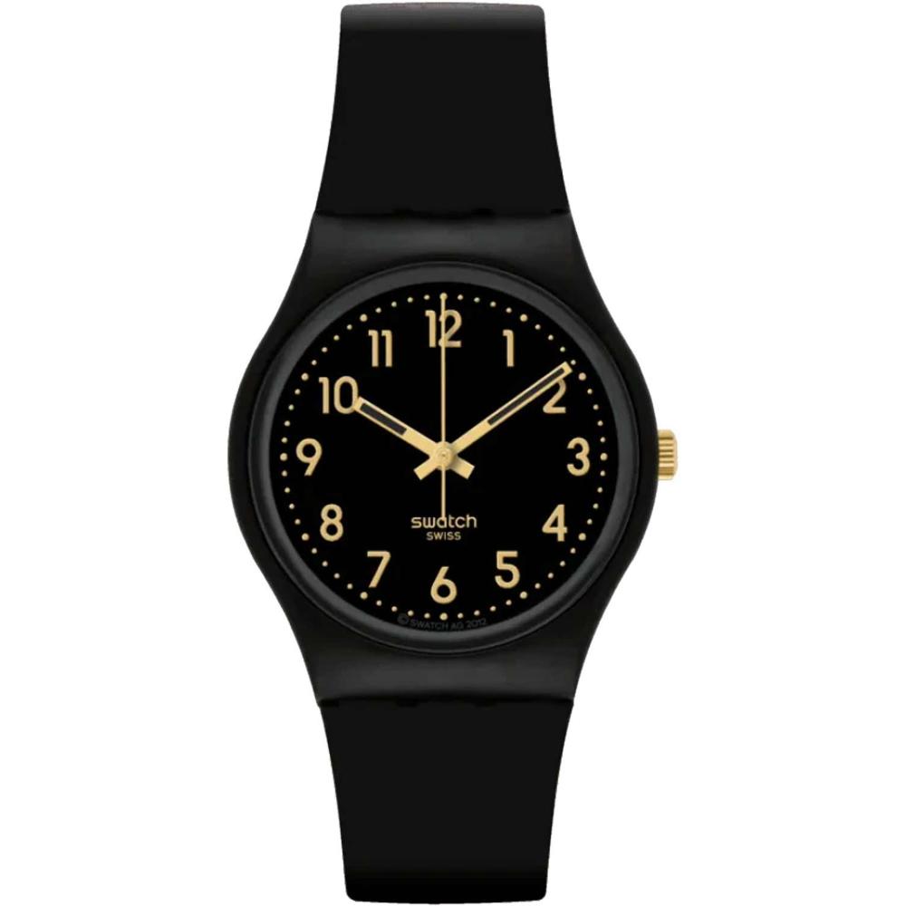 SWATCH Originals Golden Tac 34mm Black Black Biosourced Strap SO28B113