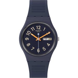 SWATCH Essentials Trendy Lines At Night 34mm Blue Silicone Strap SO28I700 - 43525