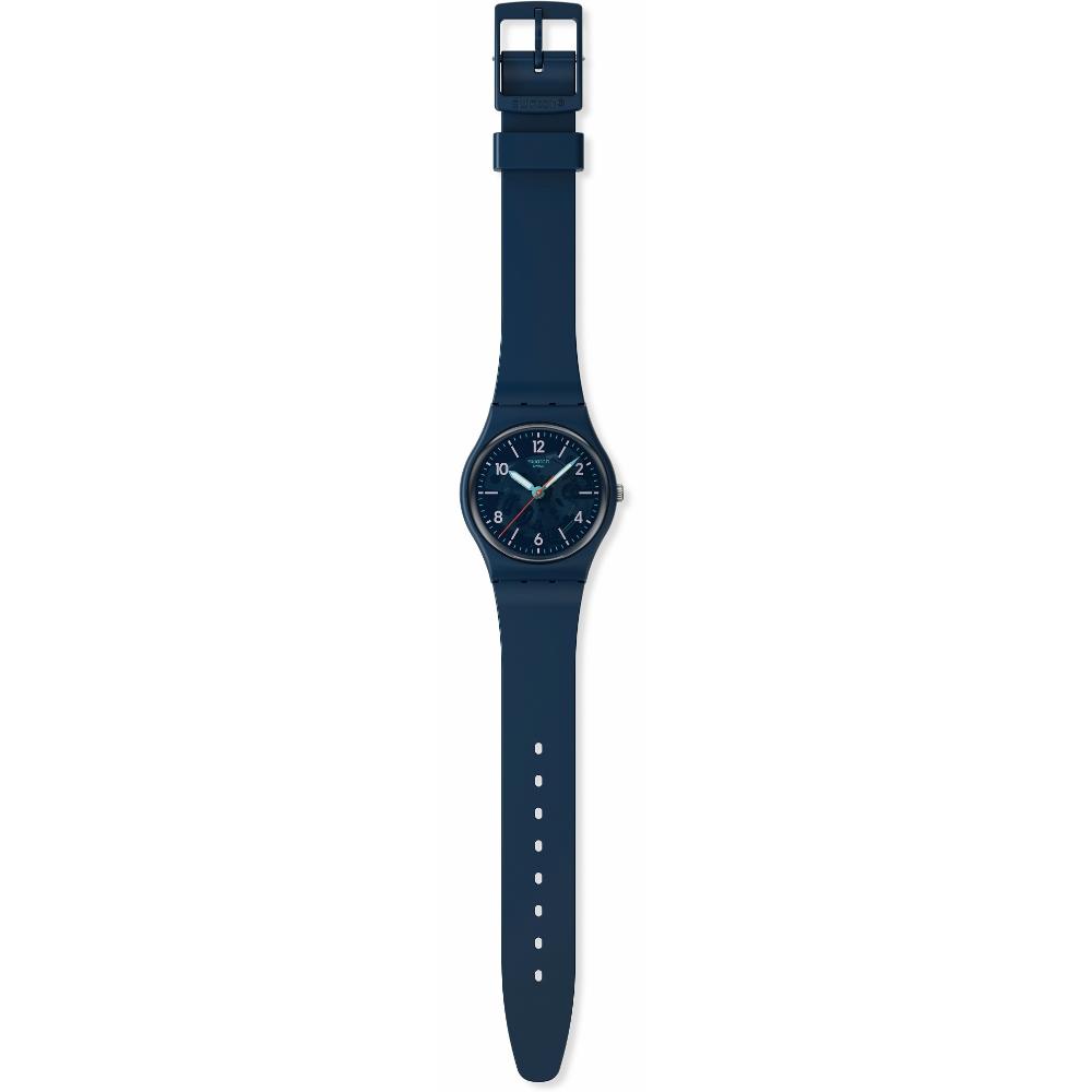 SWATCH Originals Time To Teal 34mm Blue Black Biosourced Strap SO28N118