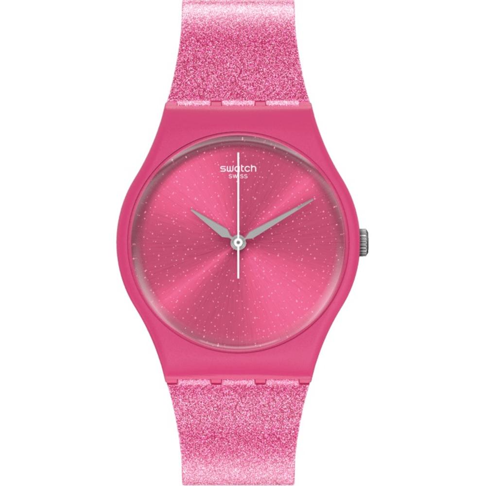 SWATCH Magi Pink Three Hands 34mm Pink Silicon Strap SO28P101
