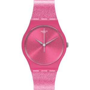 SWATCH Magi Pink Three Hands 34mm Pink Silicon Strap SO28P101 - 2757