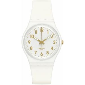 SWATCH Classic White Bishop 34mm White Silicone Strap SO28W106-S14 - 59922