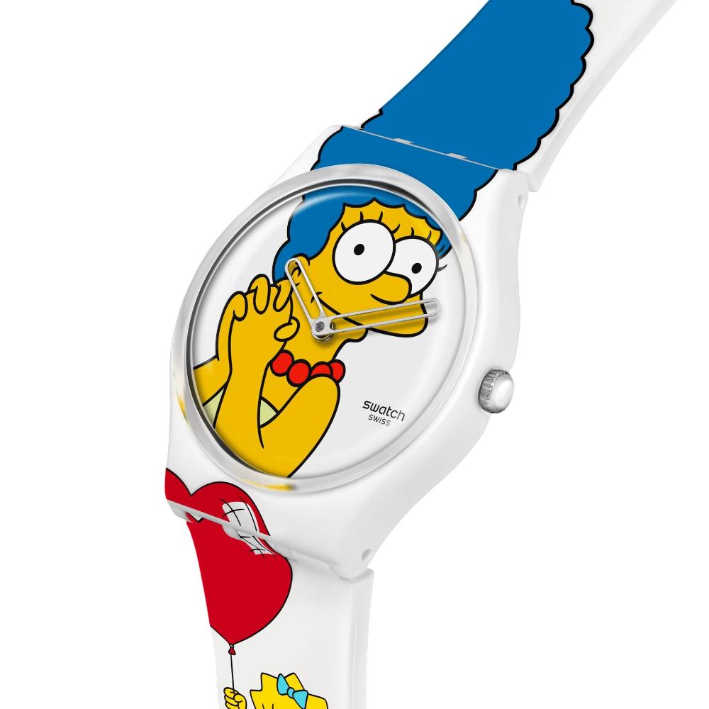 SWATCH Big Bold Bioceramic Best. Mom. Ever. 34mm White Silicone Strap SO28Z116