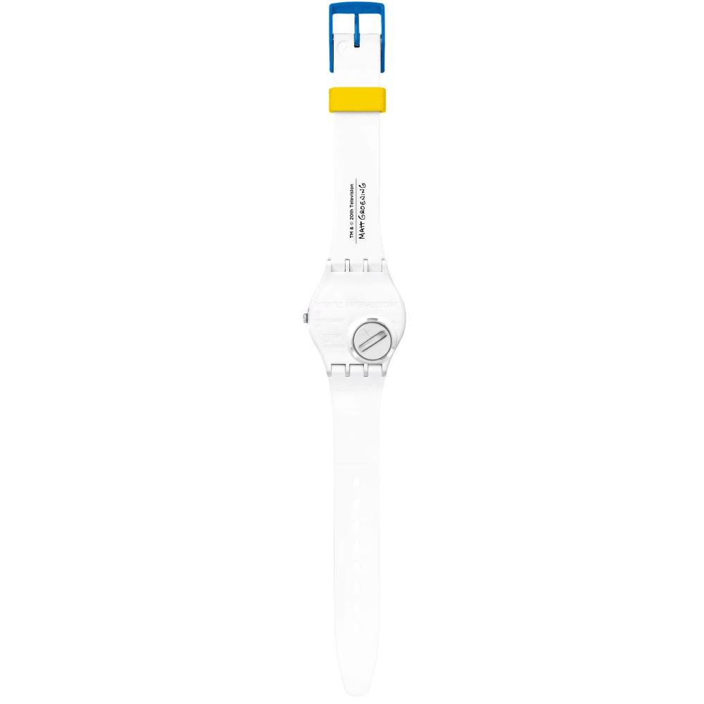 SWATCH Big Bold Bioceramic Best. Mom. Ever. 34mm White Silicone Strap SO28Z116