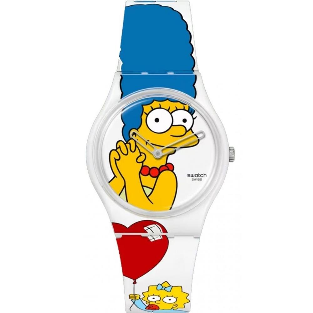 SWATCH Big Bold Bioceramic Best. Mom. Ever. 34mm White Silicone Strap SO28Z116