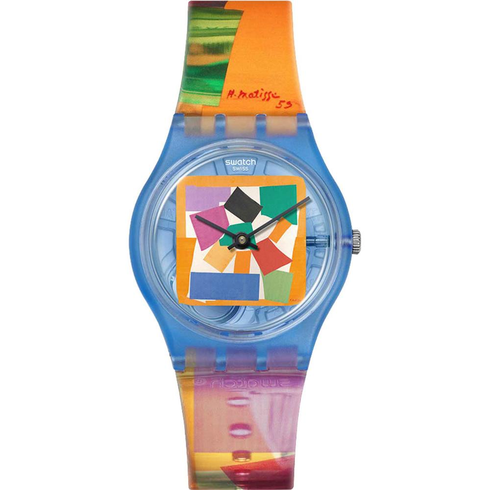 SWATCH X Tate Gallery Colllection The Snail by Henri Matisse 34mm Multicolor Silicon Strap SO28Z127