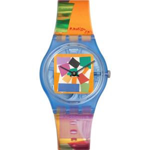SWATCH X Tate Gallery Colllection The Snail by Henri Matisse 34mm Multicolor Silicon Strap SO28Z127 - 44221