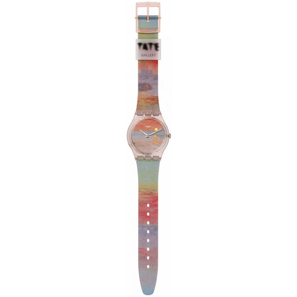 SWATCH X Tate Gallery Colllection The Scarlet Sunset by JMW Turner 34mm Multicolor Rubber Strap SO28Z700
