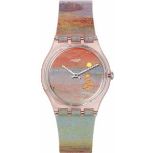 SWATCH X Tate Gallery Colllection The Scarlet Sunset by JMW Turner 34mm Multicolor Rubber Strap SO28Z700 - 44277