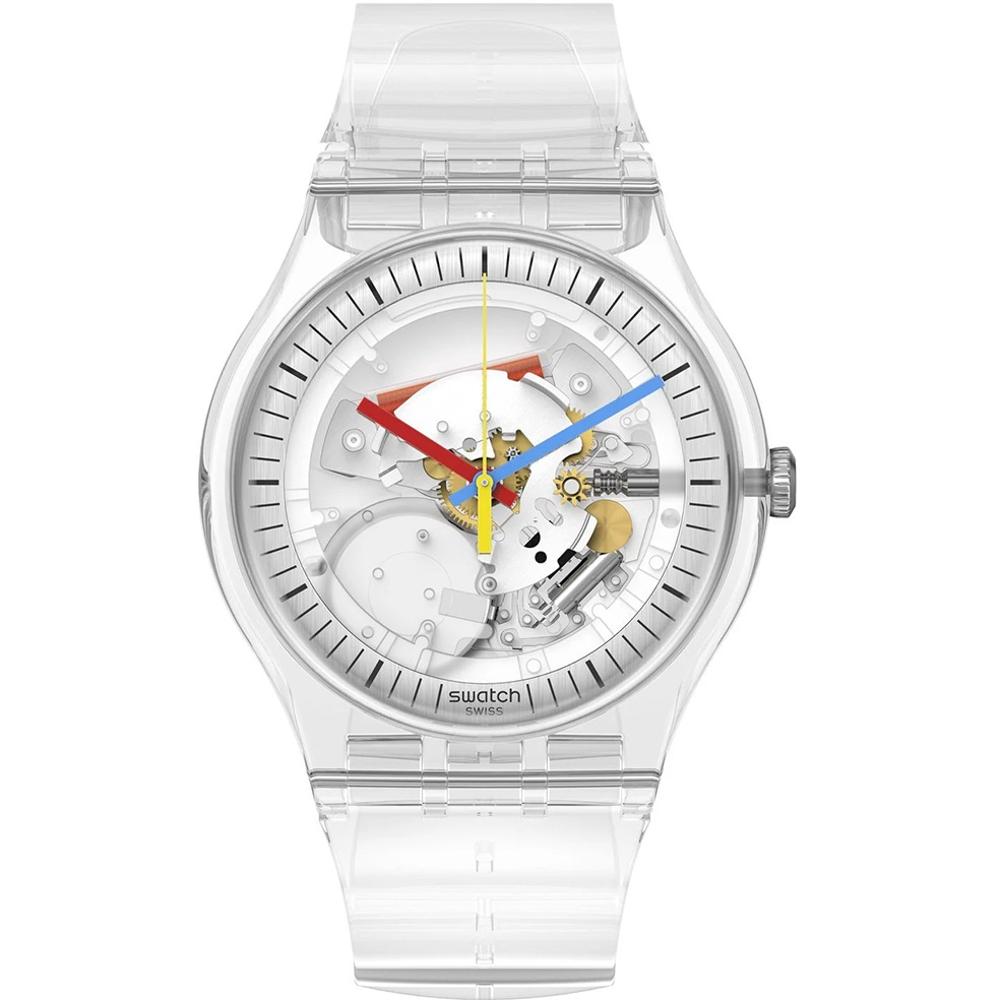 SWATCH Clearly New Gent 41mm Clear Plastic Strap SO29K100