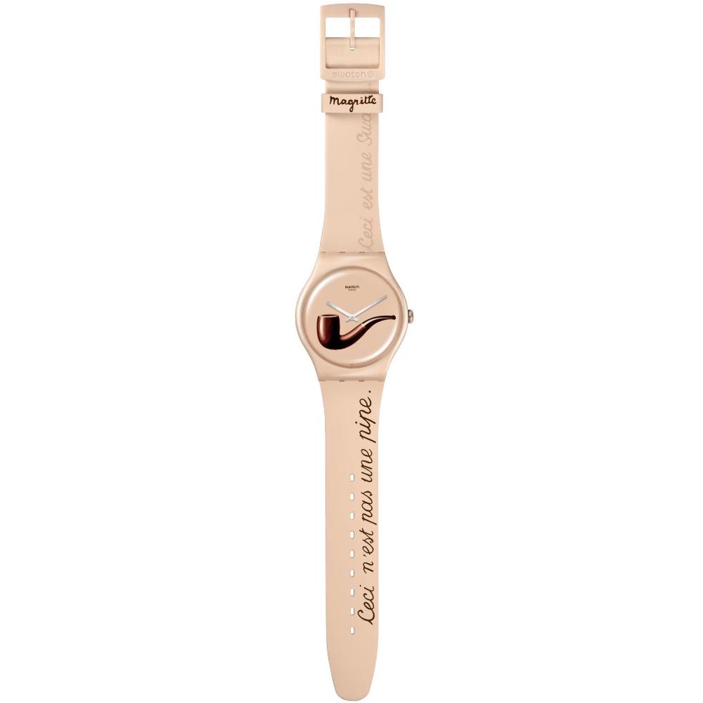 SWATCH Art Journey 2023 La Trahison Des Images by Rene Magritte 41mm Silicon Strap SO29Z124