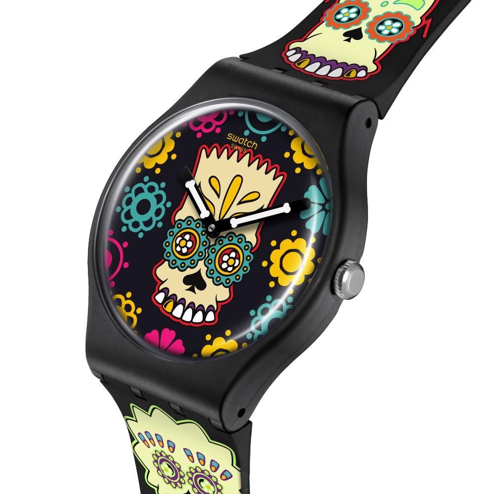 SWATCH D'Oh of the Dead 41mm Multicolour Silicon Strap SO29Z135