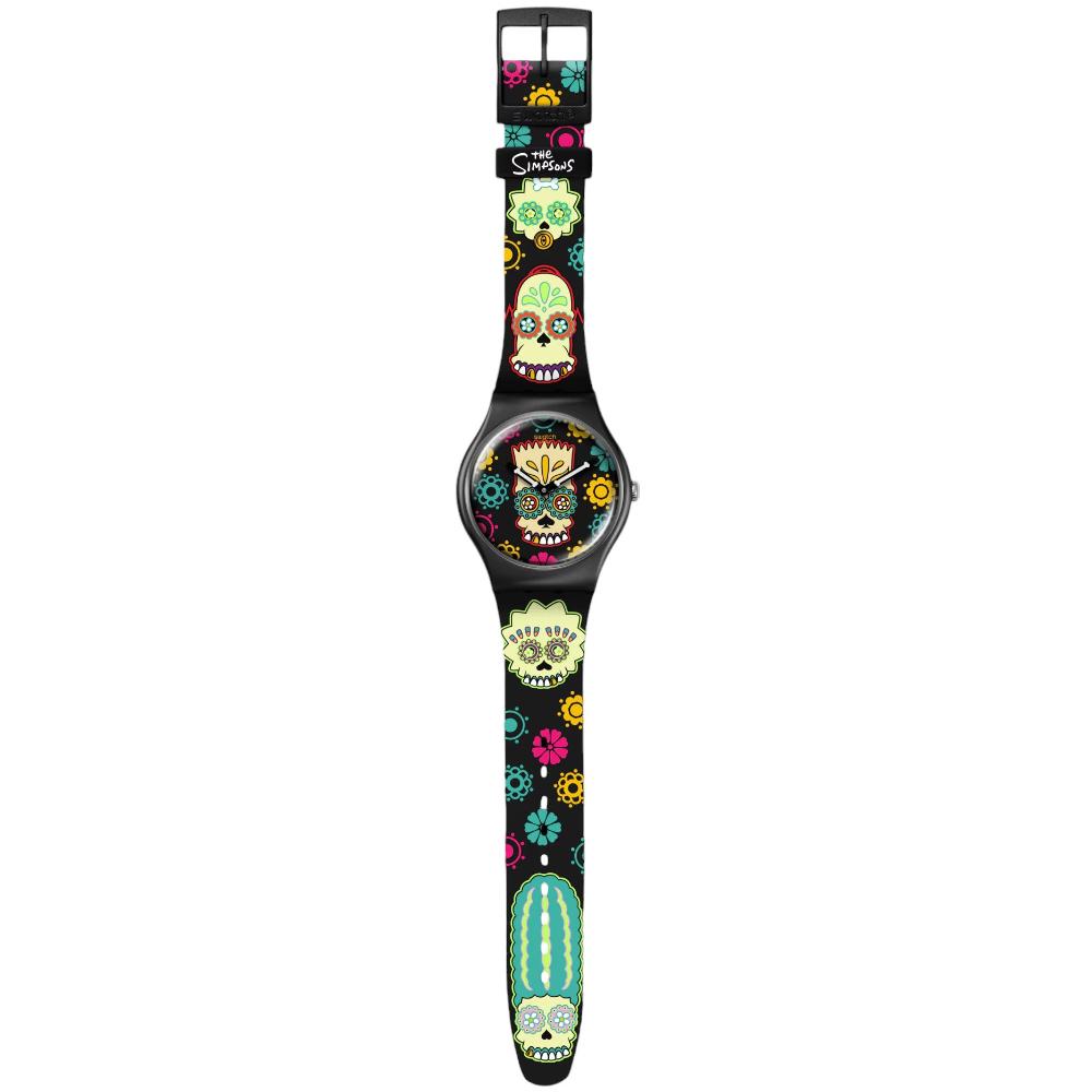 SWATCH D'Oh of the Dead 41mm Multicolour Silicon Strap SO29Z135