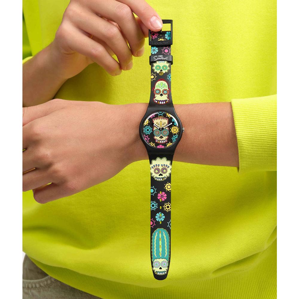 SWATCH D'Oh of the Dead 41mm Multicolour Silicon Strap SO29Z135 - 6