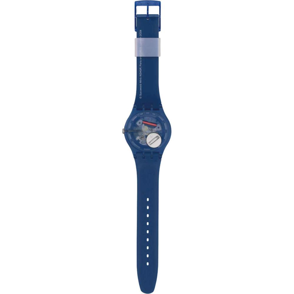 SWATCH X Tate Women and Bird In The Moonlight by Joan Miro 41mm Multicolor Rubber Strap SO29Z136