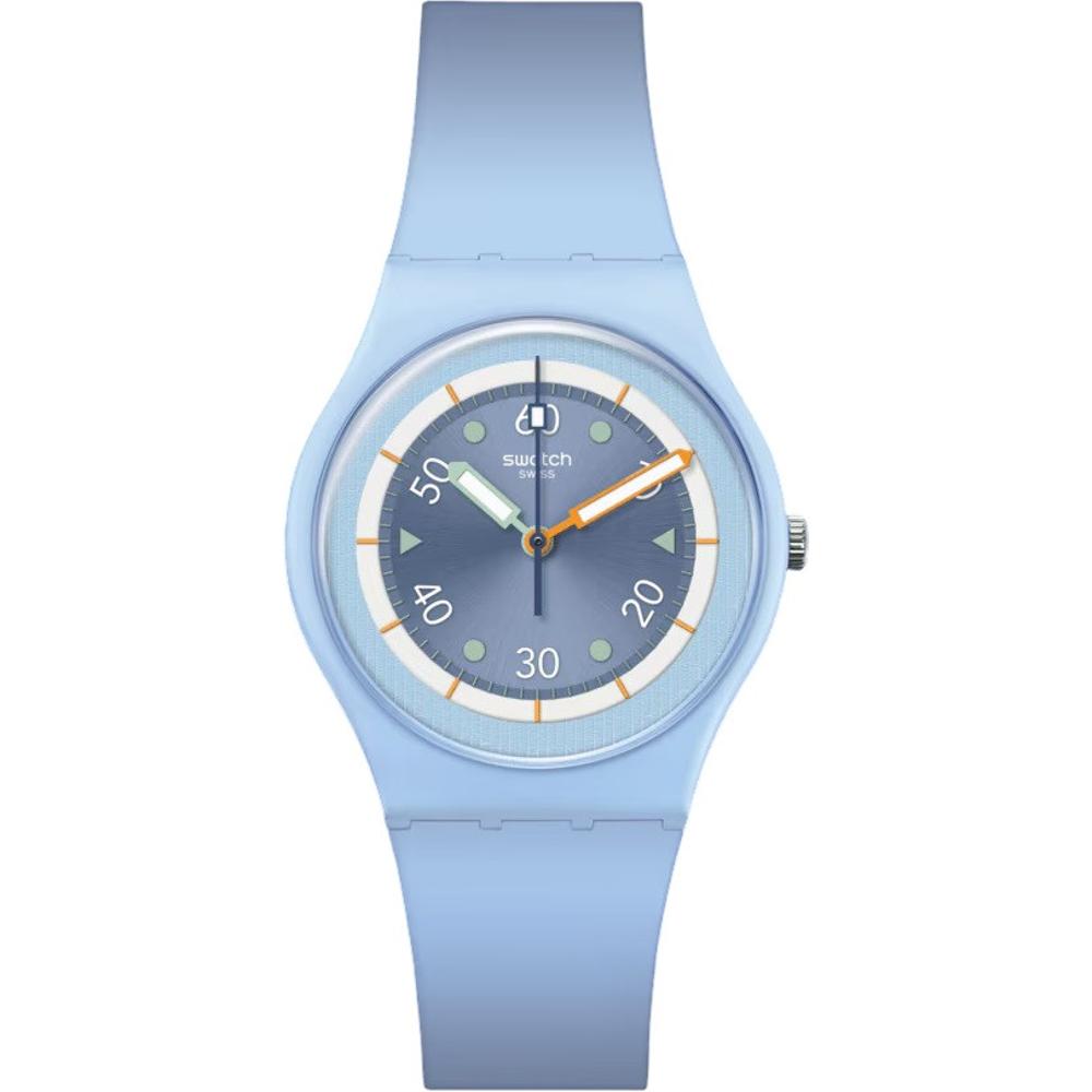 SWATCH Power Of Nature Frozen Waterfall 34mm Blue Silicon Strap SO31L100