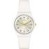 SWATCH Holiday Collection Sparkle Shine Crystals 34mm White Silicon Strap SO31W109 - 0