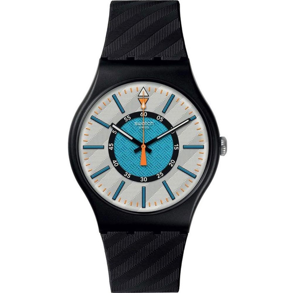 SWATCH Power Of Nature Good To Gorp 41mm Black Silicon Strap SO32B119