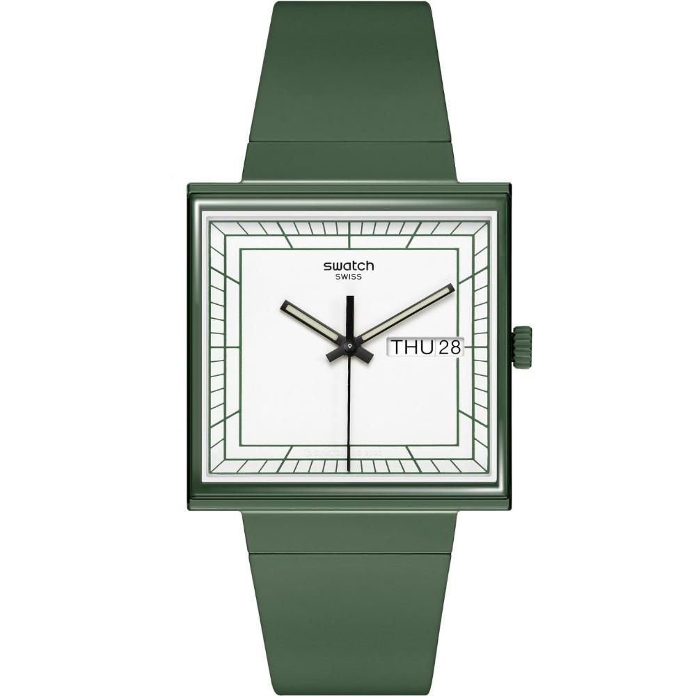 SWATCH Bioceramic What If ... Green White Dial 41.8mm Green Biosourced Strap SO34G700