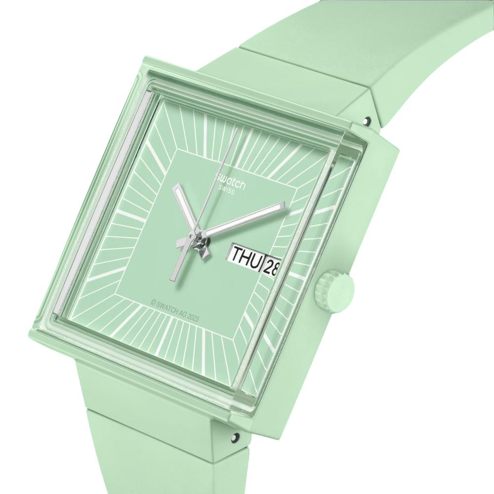 SWATCH Bioceramic What If... Mint Green Dial 41.8mm Mint Biosourced Strap SO34G701