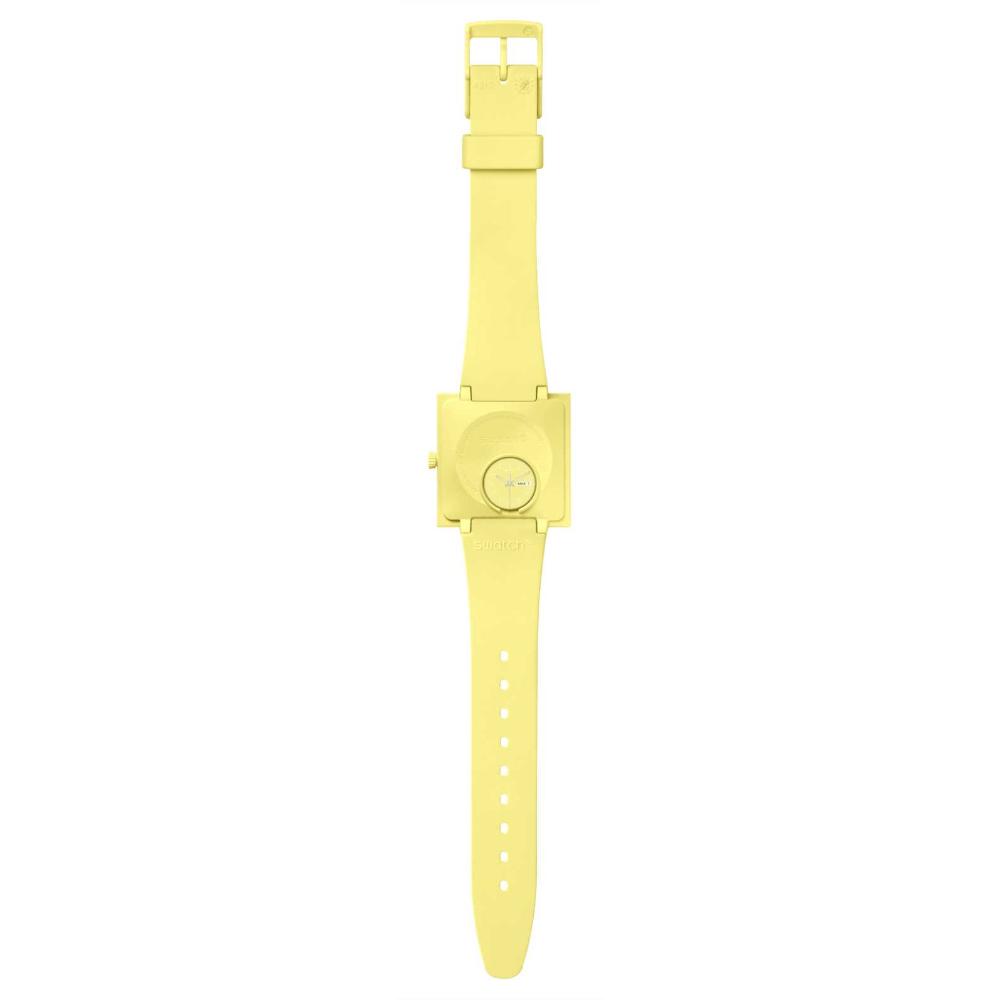 SWATCH Bioceramic What If... Lemon Yellow Dial 41.8mm Yellow Biosourced Strap SO34J700