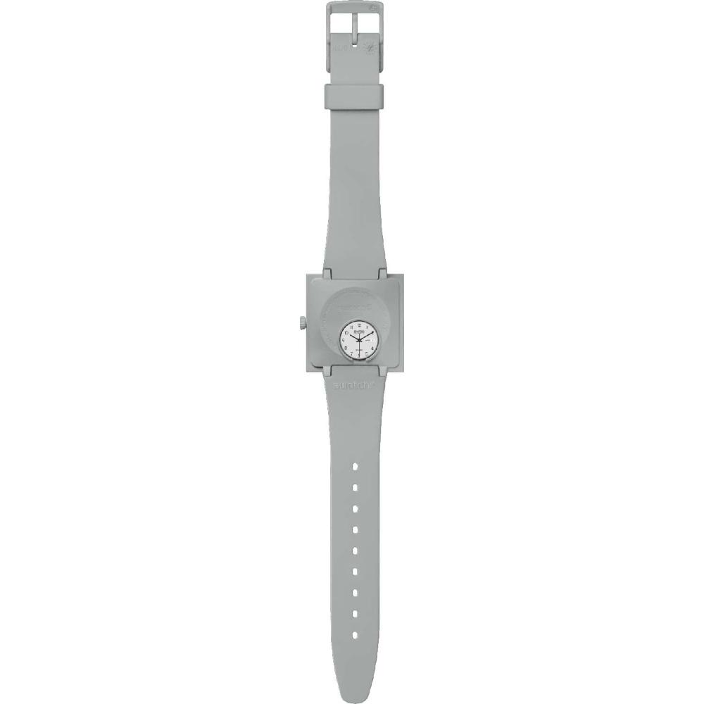 SWATCH Bioceramic What If ... Gray White Dial 41.8mm Gray Biosourced Strap SO34M700