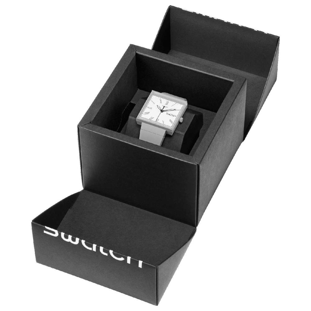 SWATCH Bioceramic What If ... Gray White Dial 41.8mm Gray Biosourced Strap SO34M700 - 9
