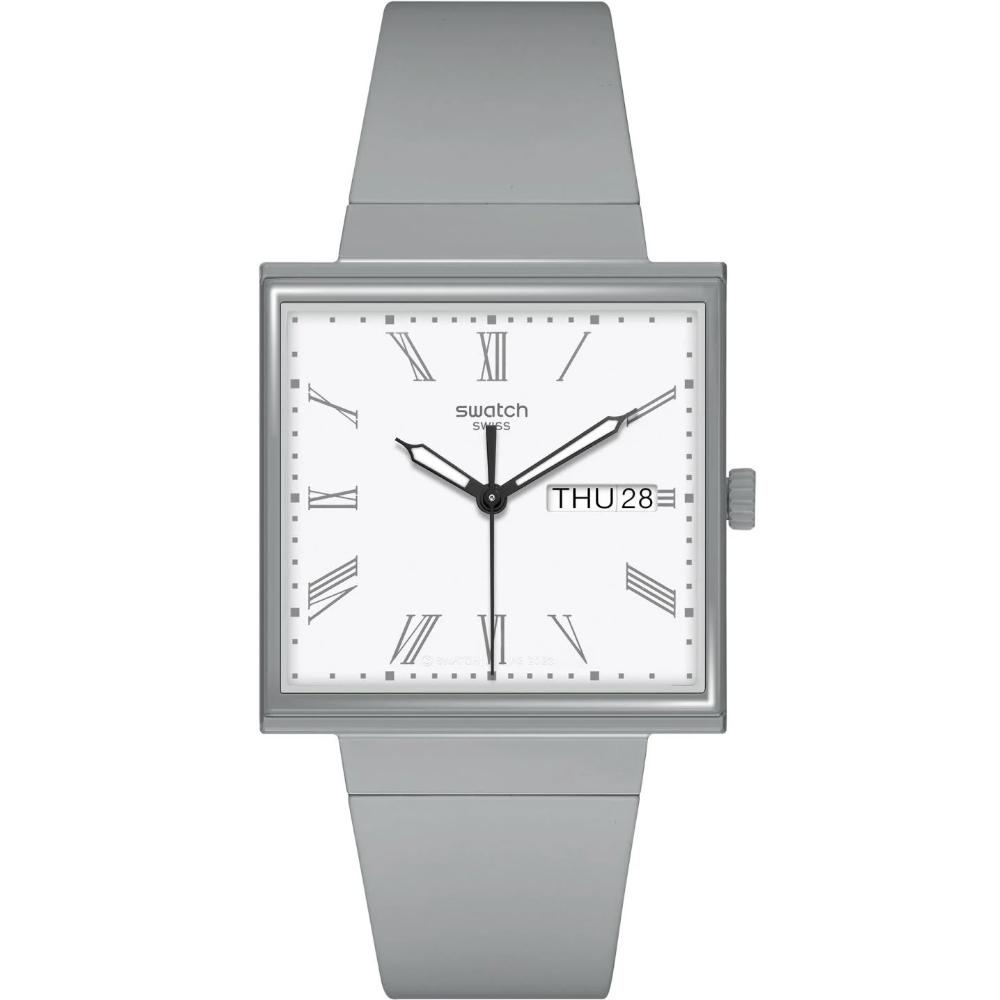 SWATCH Bioceramic What If ... Gray White Dial 41.8mm Gray Biosourced Strap SO34M700