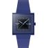 SWATCH Bioceramic Squarely Blacklight 41.8mm Blue Biosourced Strap SO34N700 - 0