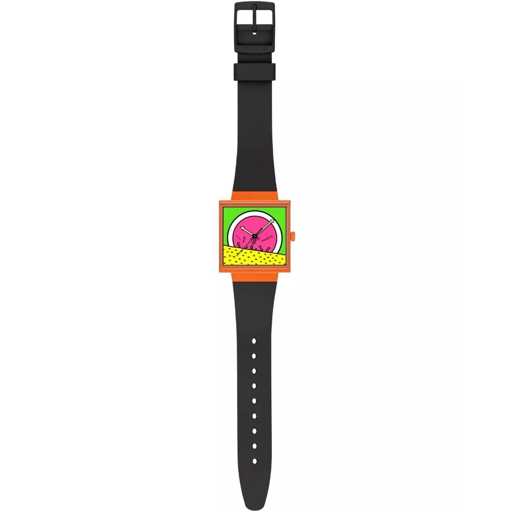 SWATCH Bioceramic Break Time 41.8mm Black Biosourced Strap SO34Z101