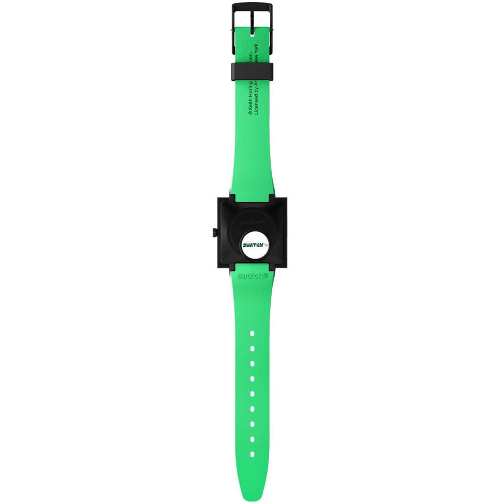 SWATCH Bioceramic Breaks Off 41.8mm Green Biosourced Strap SO34Z102