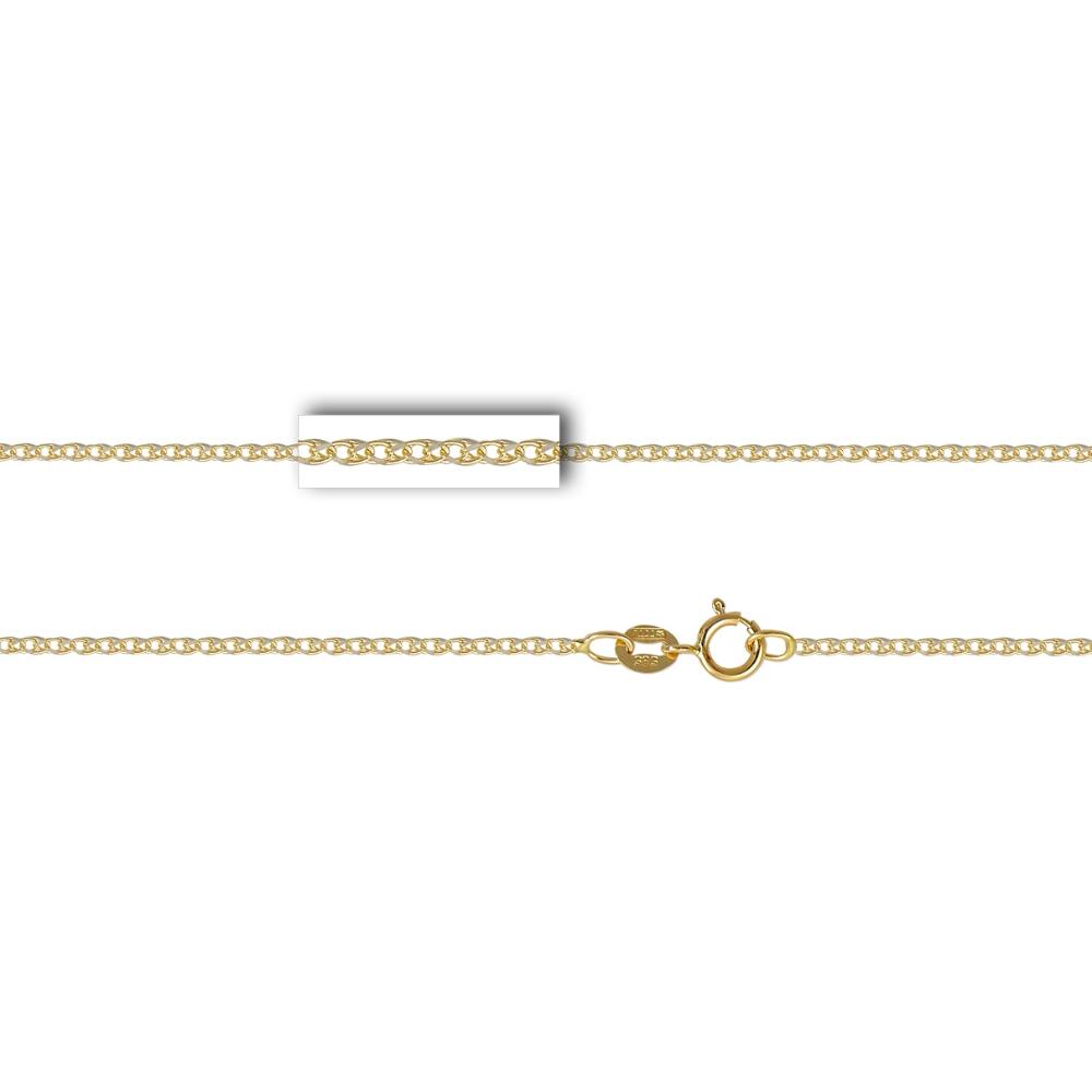 CHAIN Spiga Light #2 K14 45cm Yellow & White Gold SP025YW-K14.45