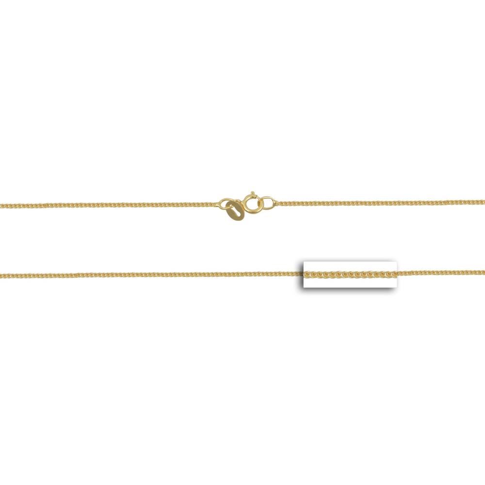 CHAIN Spiga Squared  #3 K14 45cm Yellow Gold SP030-K14Y.45