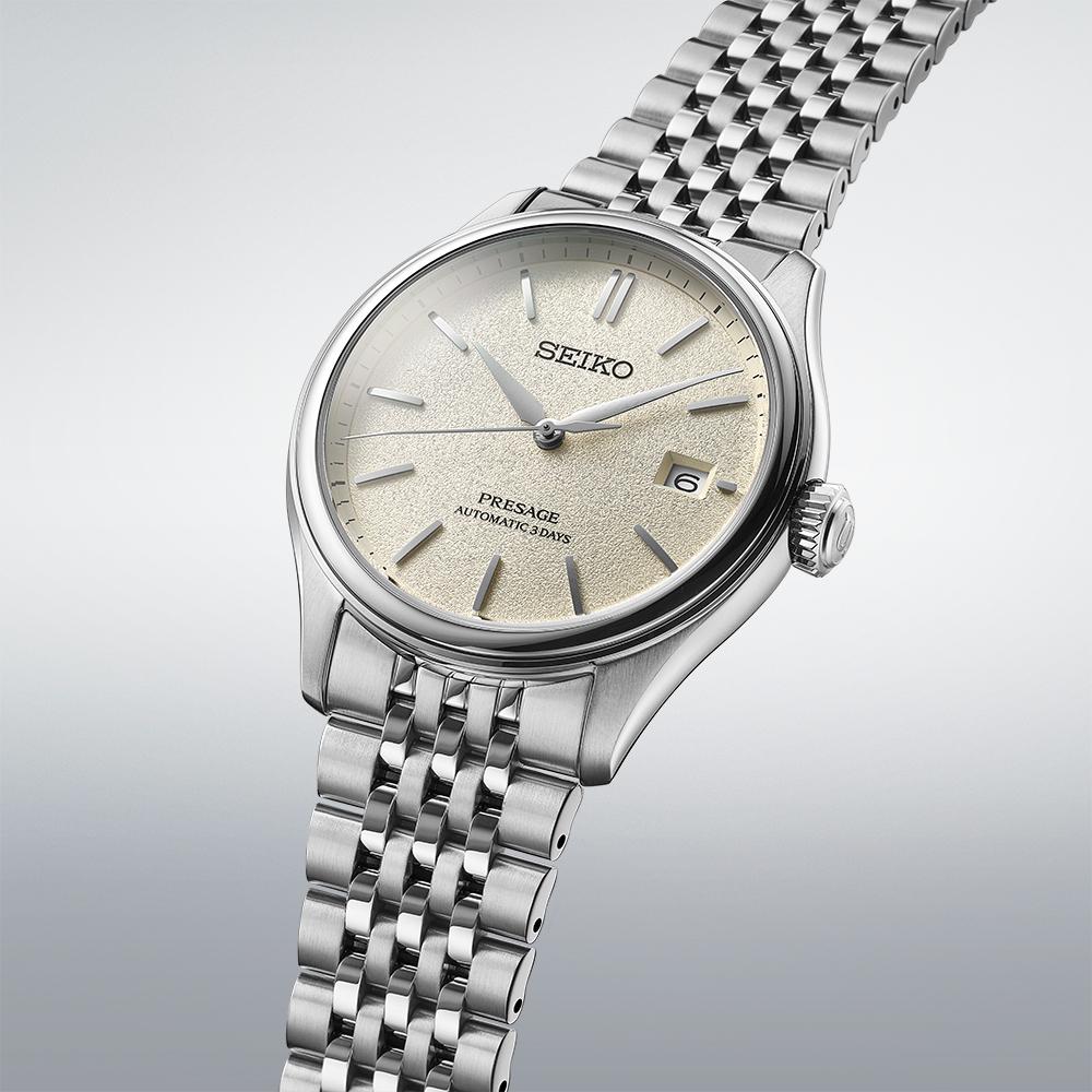 SEIKO Presage Classic Series 'Shiro-Iro' Automatic White Dial 40.2mm Silver Stainless Steel Bracelet SPB463J1