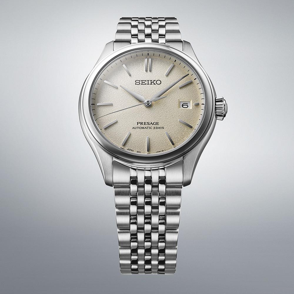 SEIKO Presage Classic Series 'Shiro-Iro' Automatic White Dial 40.2mm Silver Stainless Steel Bracelet SPB463J1