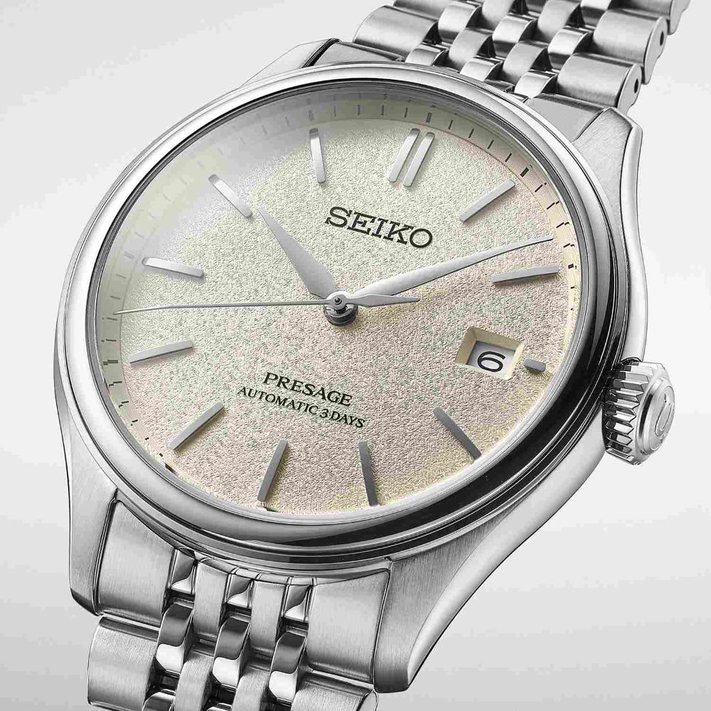 SEIKO Presage Classic Series 'Shiro-Iro' Automatic White Dial 40.2mm Silver Stainless Steel Bracelet SPB463J1