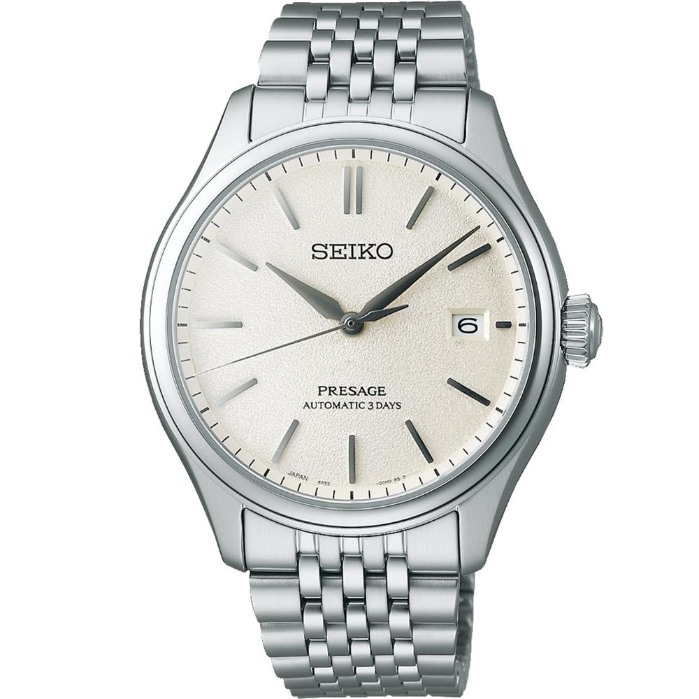 SEIKO Presage Classic Series 'Shiro-Iro' Automatic White Dial 40.2mm Silver Stainless Steel Bracelet SPB463J1