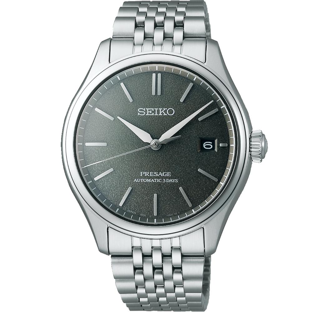 SEIKO Presage Classic Series 'Sensaicha' Automatic Grey Dial 40.2mm Silver Stainless Steel Bracelet SPB465J1