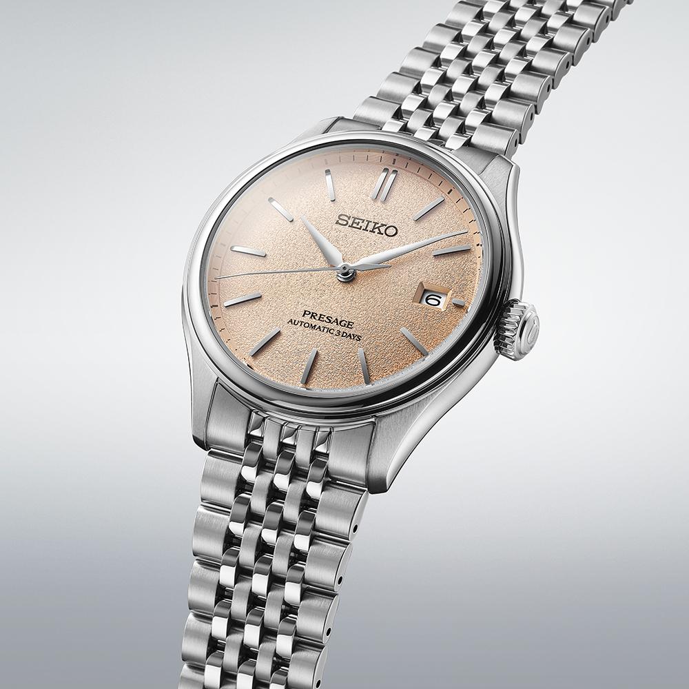 SEIKO Presage Classic Series 'Araigaki' Automatic Beige Dial 40.2mm Silver Stainless Steel Bracelet SPB467J1