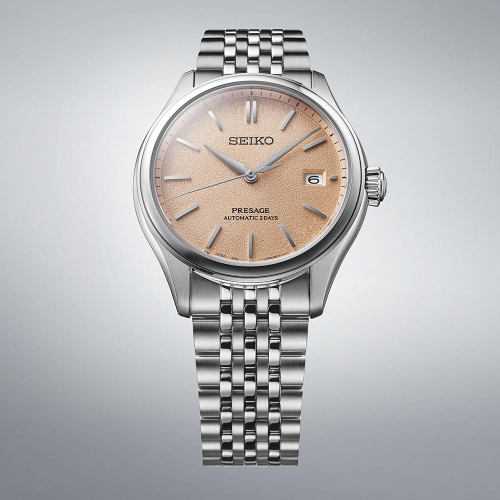 SEIKO Presage Classic Series 'Araigaki' Automatic Beige Dial 40.2mm Silver Stainless Steel Bracelet SPB467J1