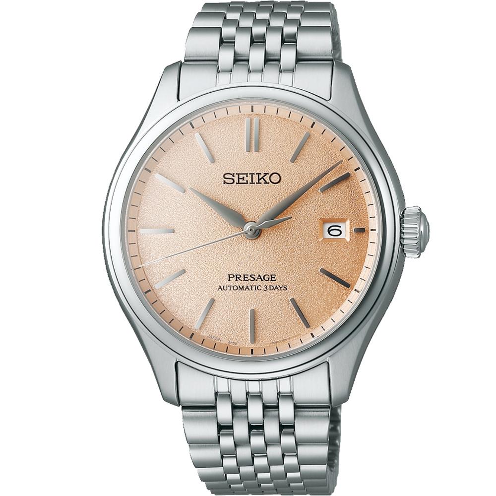 SEIKO Presage Classic Series 'Araigaki' Automatic Beige Dial 40.2mm Silver Stainless Steel Bracelet SPB467J1