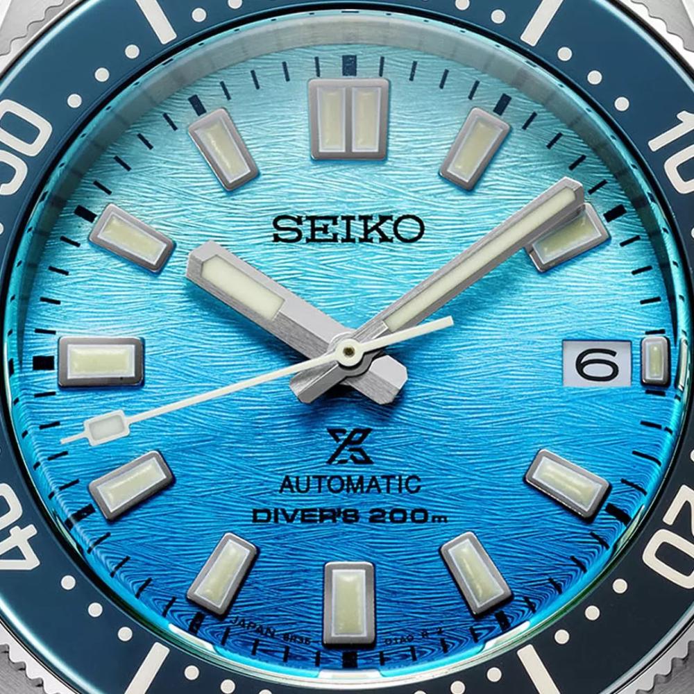 SEIKO Prospex Divers Limited Edition Zakynthos 1965 Recreation Automatic 40.5mm Silver Stainless Steel Gift Set with Bracelet and Extra White Strap SPB473J1