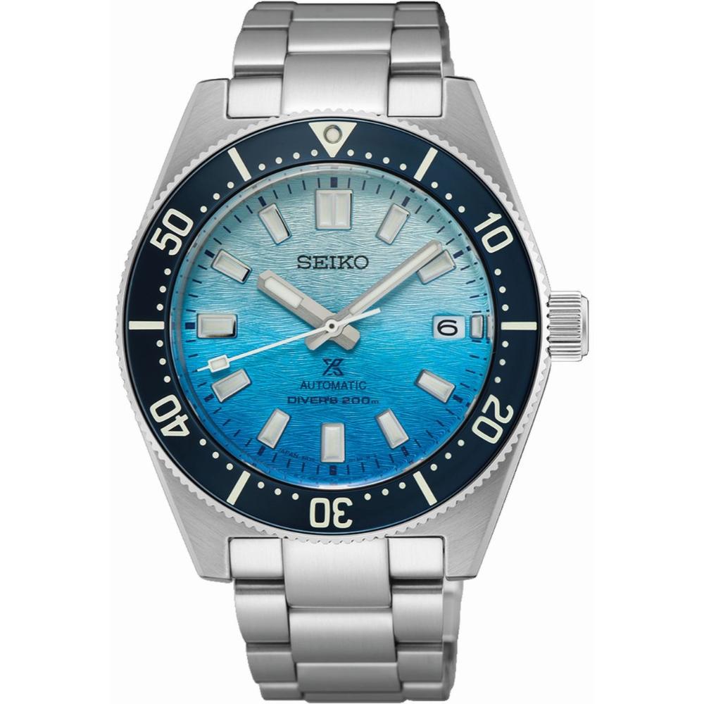 SEIKO Prospex Divers Limited Edition Zakynthos 1965 Recreation Automatic 40.5mm Silver Stainless Steel Gift Set with Bracelet and Extra White Strap SPB473J1