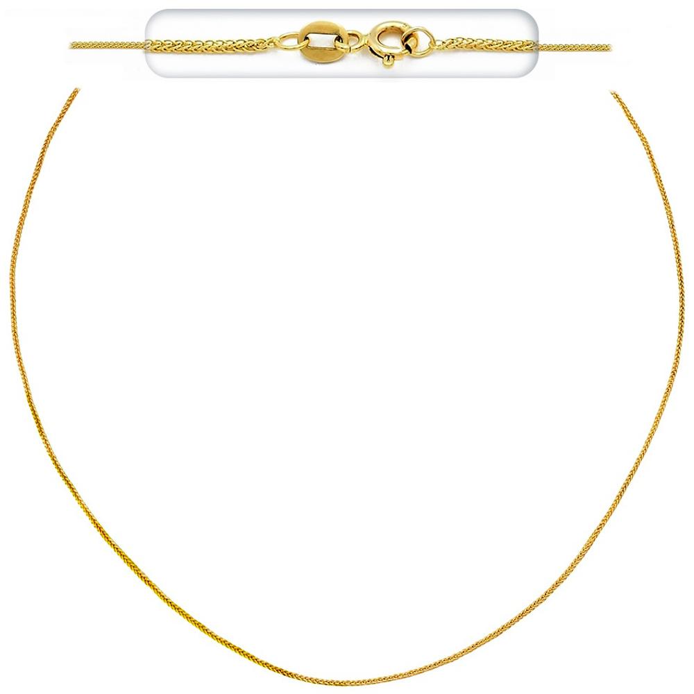 CHAIN Necklace Spiga Square #1 55cm K14 Yellow Gold SQ-020NDK.55